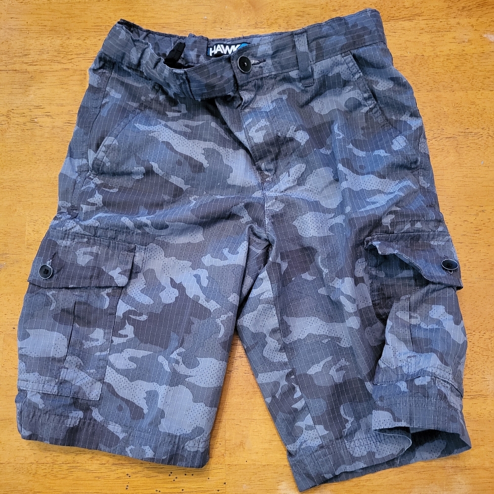 TONY HAWK BOY'S CARGO CAMO SHORTS sz 14